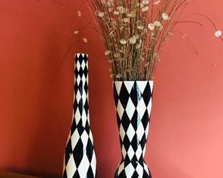 Pair of 18” & 22” Deco vases @ $88 for the SET