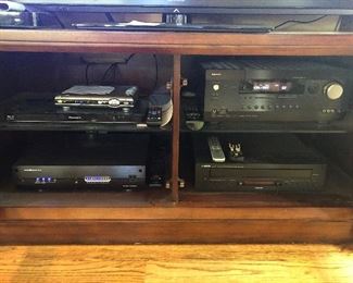 Yamaha 5-disc cd changer CD-600 w/ remote @ $148.00. Panasonic blu-ray player DMPBD755 @ $40.00. Integra Receiver DTR-30.1 @ $125.00. Panamax Surge Protector @ $84.00