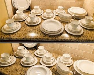 Gorgeous Lenox fine china - Federal Platinum Classic Collection -44pcs (8 place settings, 2 soup bowls, 2 accent plates & gravy boat) priced @ $360.00