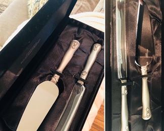 Things Remembered cake server set with velvet box priced @ $32.00