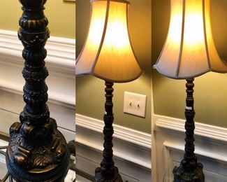 PAIR of table lamps $156.00 measuring approx. 38 inches tall.