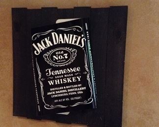 3D Jack Daniels sign metal on wood $62.00 measuring 23 inches tall x 24 inches wide