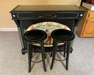 Bar, golf theme, includes stools, $295