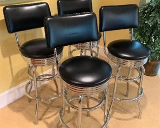 Chrome barstools, $360/set ($85/each)