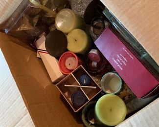 Candle lot, $15 (more added, not pictured)