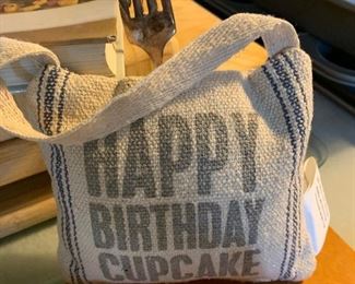 Pillow and olive fork, $3