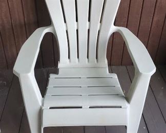 Plastic Adirondack chairs, set of 2, $20/both