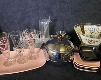 001m West Bend penguin chrome ice bucket  Other Barware