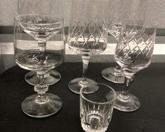 Misc. crystal stemware sets
