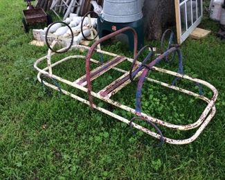 Antique amusement car frame: $100