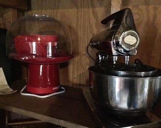 Popcorn machine$5; Mixer $15