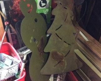Metal Christmas yard art $20