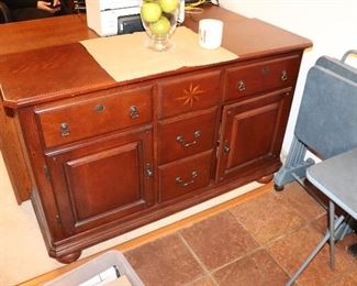 buffet, matches dining table and chairs Dimensions, in inches 53w x 17d x 32.5h $250