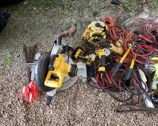 hand tools: lg $8, med $4, sm $2. Power  (corded or battery) $22 (UNLESS PICTURE SPECIFICALLY STATES OTHERWISE!!) DEWALT RADIAL SAW $75. jumper cables $12, extension cords $5