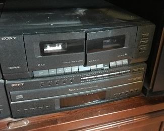 sony cassette player $75, cd changer $75