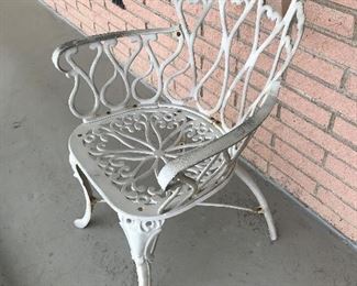 Wrought iron chair, vintage, very cool! $45