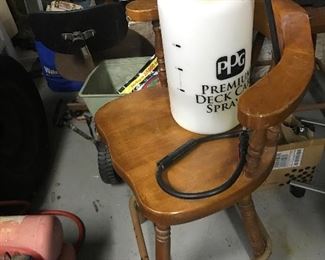 barstools, there are two available $25 each, yard sprayer $8
