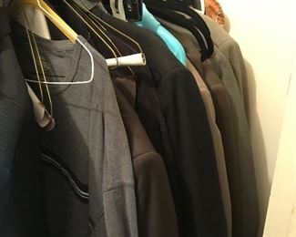 shoes $5 pair, clothes $5 each, jackets $10, coats $20, suits $45. Sizes may vary.