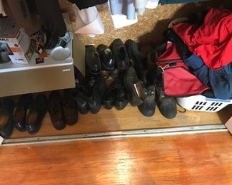 shoes $5 pair, clothes $5 each, jackets $10, coats $20, suits $45. Sizes may vary.