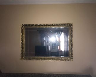 big, heavy, gold mirror 48" x 34" $100
