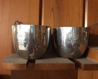 pewter cups with hanging bar