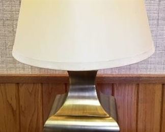 Large Antique Brass 3-way Lamp ~ Works ~ 42 in. tall