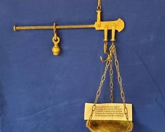 Brass Scale ~ 12 in. x 16 in. hanging