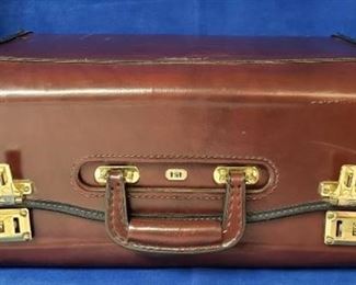 Hit Briefcase Attache Leather Hard Shell Combo Lock (311) Bag Brown