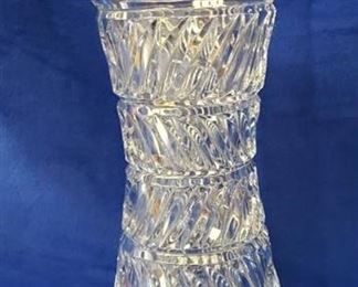 Mikasa Slovenia Cut Heavy Crystal Vase ~ 13 in. tall and 5 1/4 in. diameter