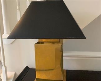 Vintage mid century modern brass table lamp (9.5”W x 25”T) - $150 or best offer.