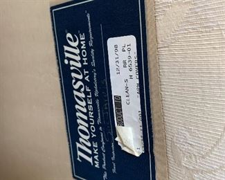 Thomasville angled back sofa (117.5”W x 30”T x 36”D) - $500 or best offer.