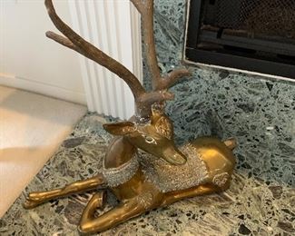 Brass deer (pair) - $40/each or best offer.