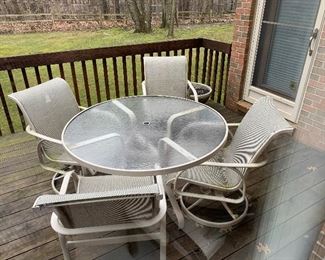 Patio set with umbrella - $175 or best offer.