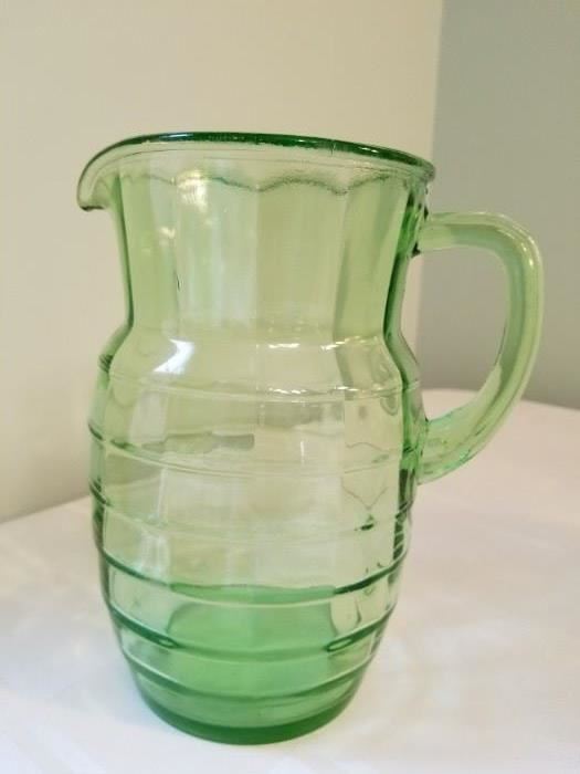 $20.00
Vintage depression uranium/Vaseline glass pitcher block pattern
G4