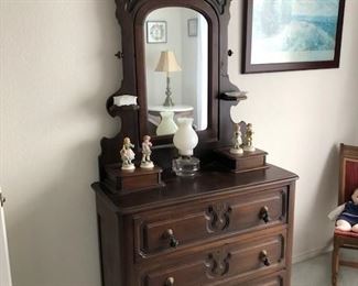 Victorian Eastlake Dresser with fabulous mirror. Excellent condition. Family Heirloom from late 1800's. $425