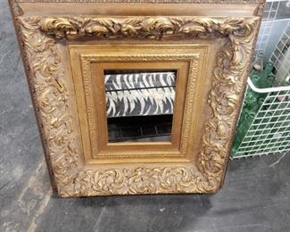 Antique Gold & copper metallic ornate frame 22" x 24" Frame opening 8" x 10"    $95