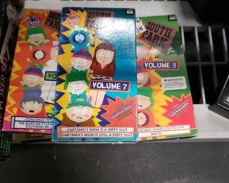 (5) South Park collectors VHS tapes Volumes 1,3, 7,8 & 9 $15 for all 5