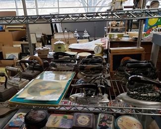 Assorted antique & vintage irons $10 & up