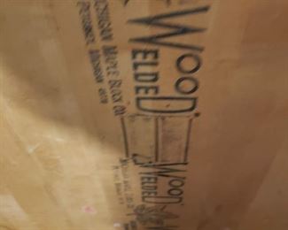 8 Assorted size 2" thick restaurant espresso stain solid maple tables with pedestal bases $125 & up