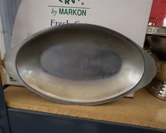 52 Stainless steel relish platters $100