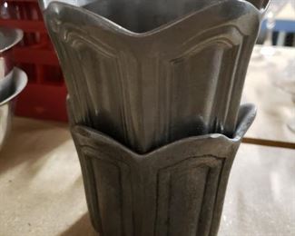 2 Bon Chef Pewter aluminum serving bowls $75 