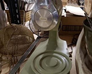 Vintage avocado green Sunbeam mixer as shown (no bowl or attachments  $30