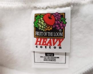 New Kids Fruit of the Loom Heavy cotton white sweat shirts $5 ea 