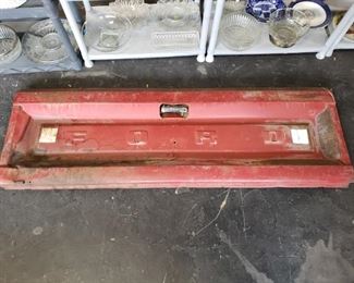 Vintage Ford red tailgate 67" x 23" $275