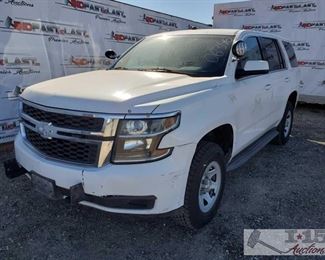 375:	
2015 Chevrolet Tahoe See Video
See Video! 
Selling on non-op. Check engine light on. Codes: P0303 Cylinder 3 Misfire detected, P228C Fuel Pressure Regulator 1 Control Performance- low pressure
Cold AC, 4WD, Power Windows & Mirrors, Cruise Control.
Year: 2015
Make: Chevrolet
Model: Tahoe
Vehicle Type: Multipurpose Vehicle (MPV)
Mileage: 149,388
Plate: {ENTER PLATE NUMBER HERE}
Body Type: 4 Door Wagon
Trim Level: Special Services Vehicle
Drive Line: 4WD
Engine Type: V8, 5.3L; FFV; VVT
Fuel Type: Gasoline/E85
Horsepower:
Transmission:
VIN #: 1GNSK3EC6FR538219
Features and Notes:
Clean California Title in hand.
DMV fees: $36 for non-op and $70 doc fees
6346

