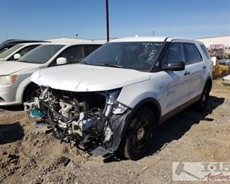 575: 	
2017 Ford Explorer Police Interceptor
Sold on Non-Op
Year: 2017
Make: Ford
Model: Explorer
Vehicle Type: Multipurpose Vehicle (MPV)
Mileage: 40046
Plate: {ENTER PLATE NUMBER HERE}
Body Type: 4 Door Wagon
Trim Level: Police
Drive Line: 4WD
Engine Type: V6, 3.7L; FFV
Fuel Type: Gasoline/E85
Horsepower:
Transmission:
VIN #: 1FM5K8AR6HGB54979
Features and Notes:
Clean California Title in hand.
DMV fees: $36 for non-op and $70 doc fees
16283