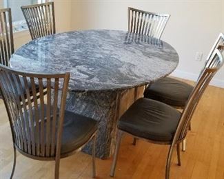 exquisite granite table with chairs, was $1495, now $625!