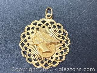 14K two sided Pendant