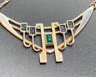 Czech Green Garnet Necklace