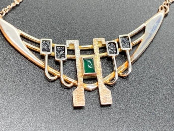 Czech Green Garnet Necklace
